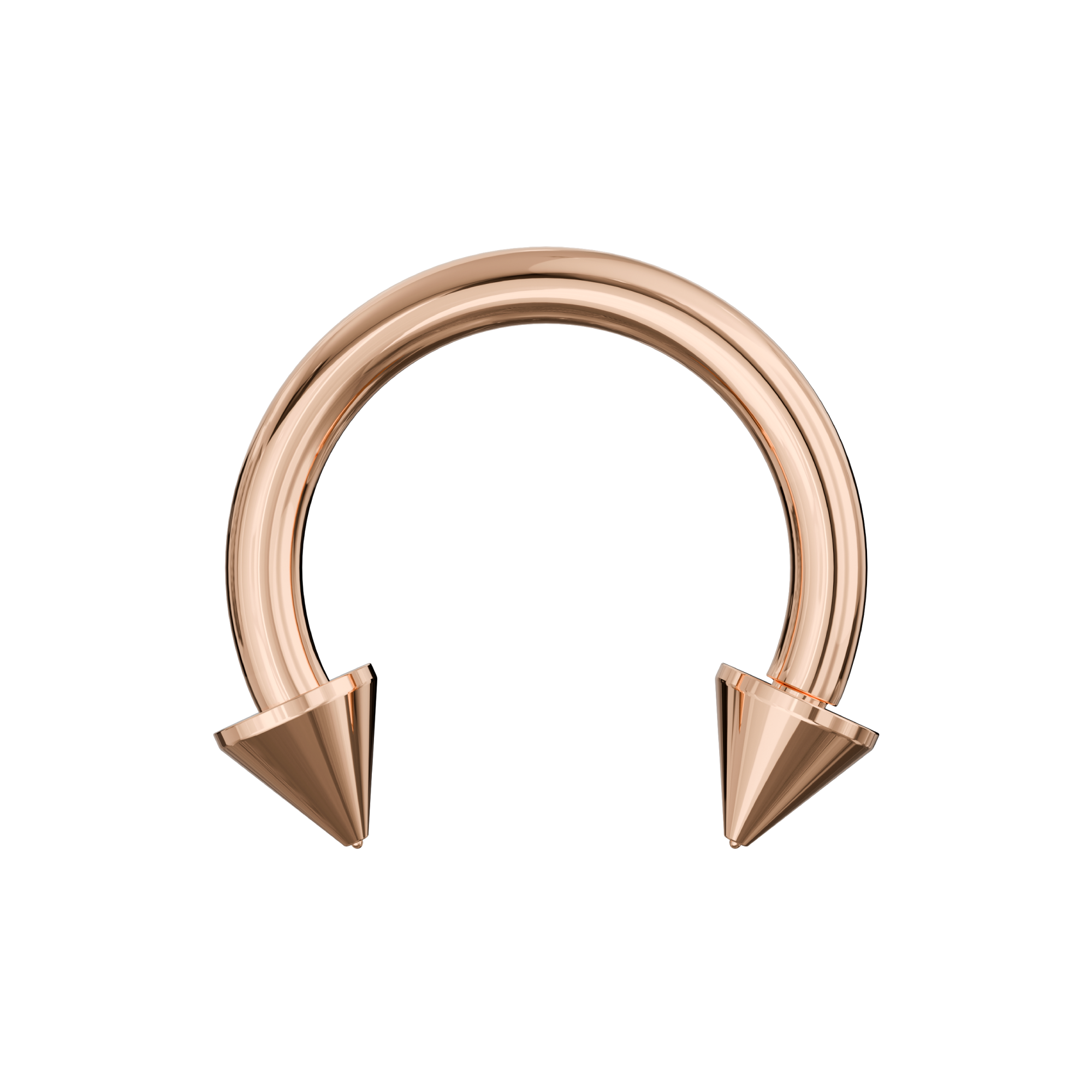 316L Surgical Steel with Rose Gold Horseshoe Cone End - Monster Piercing