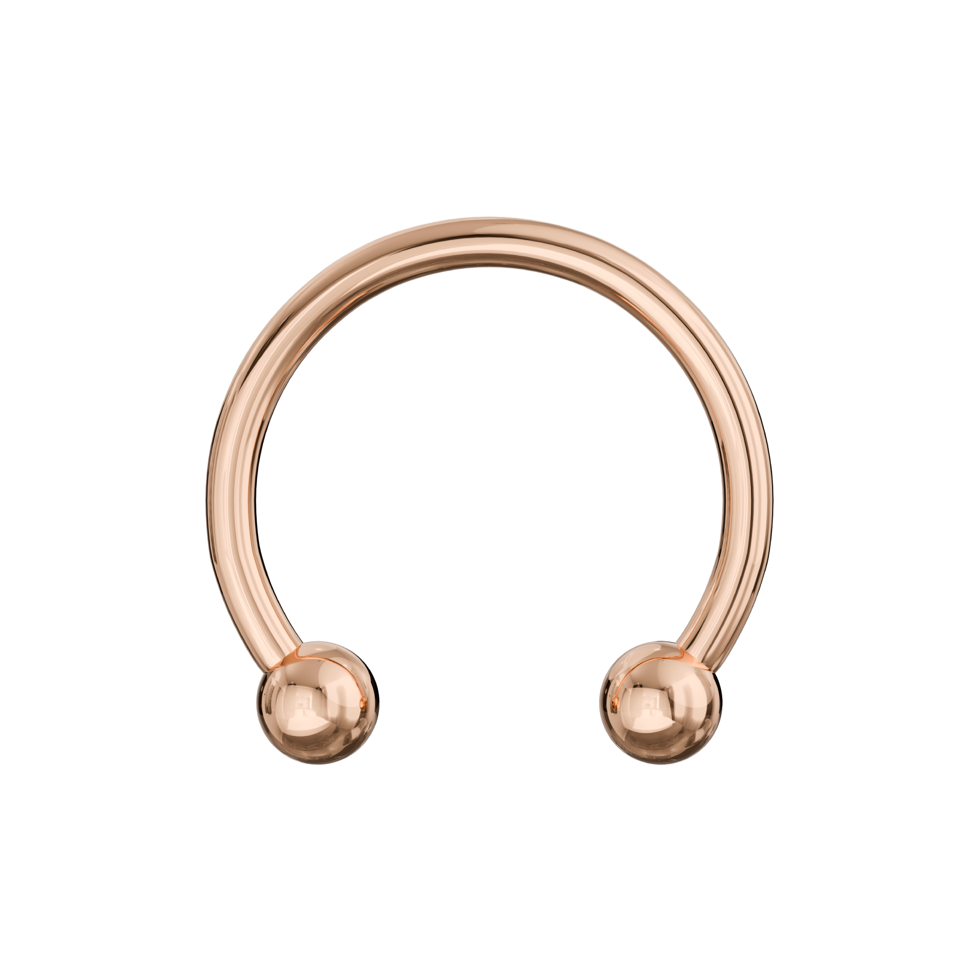 316L Surgical Steel With Rose Gold PVD Horseshoe - Monster Piercing