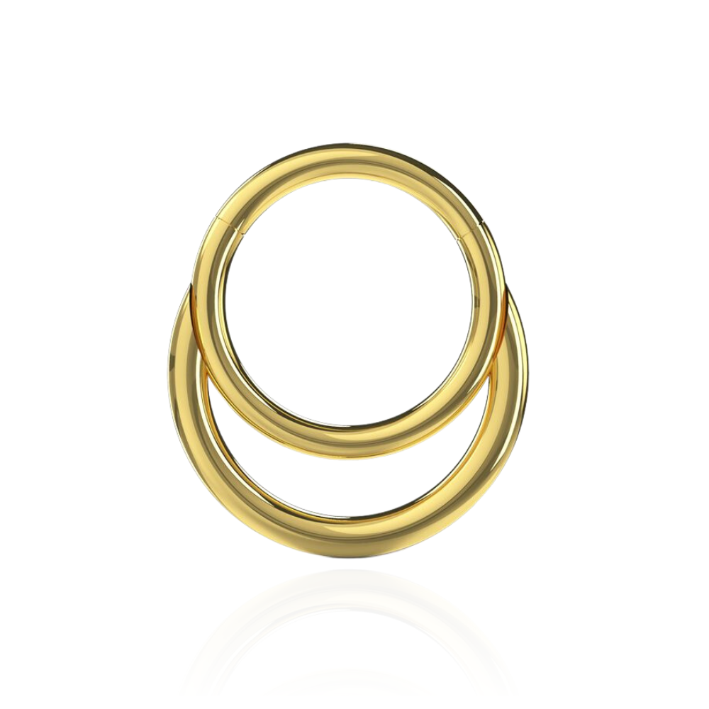 316L Surgical Steel Crescent Moon Hinged Segment Clicker Ring - Monster Piercing