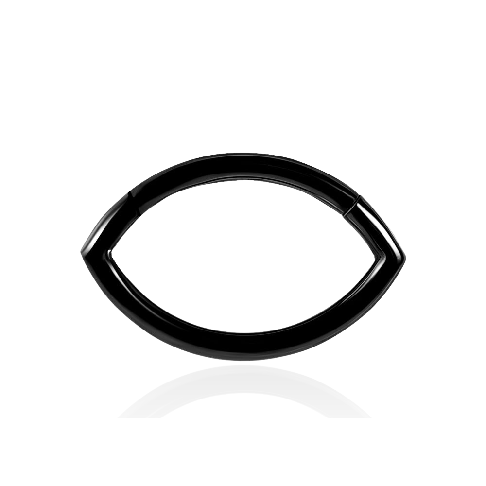 316L Surgical Steel Oval Classic Hinged Segment Clicker Ring - Monster Piercing