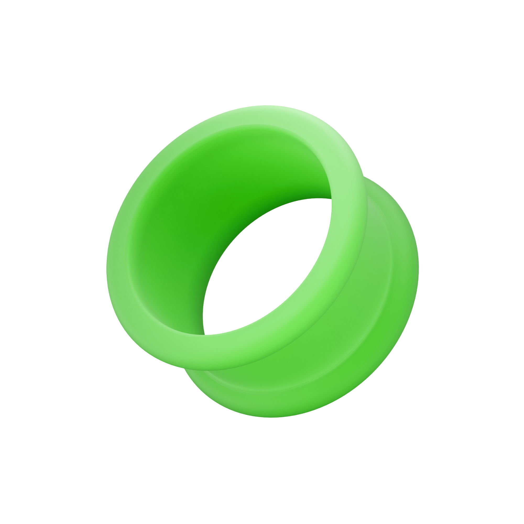 Green Silicone Ear Tunnel - Monster Piercing