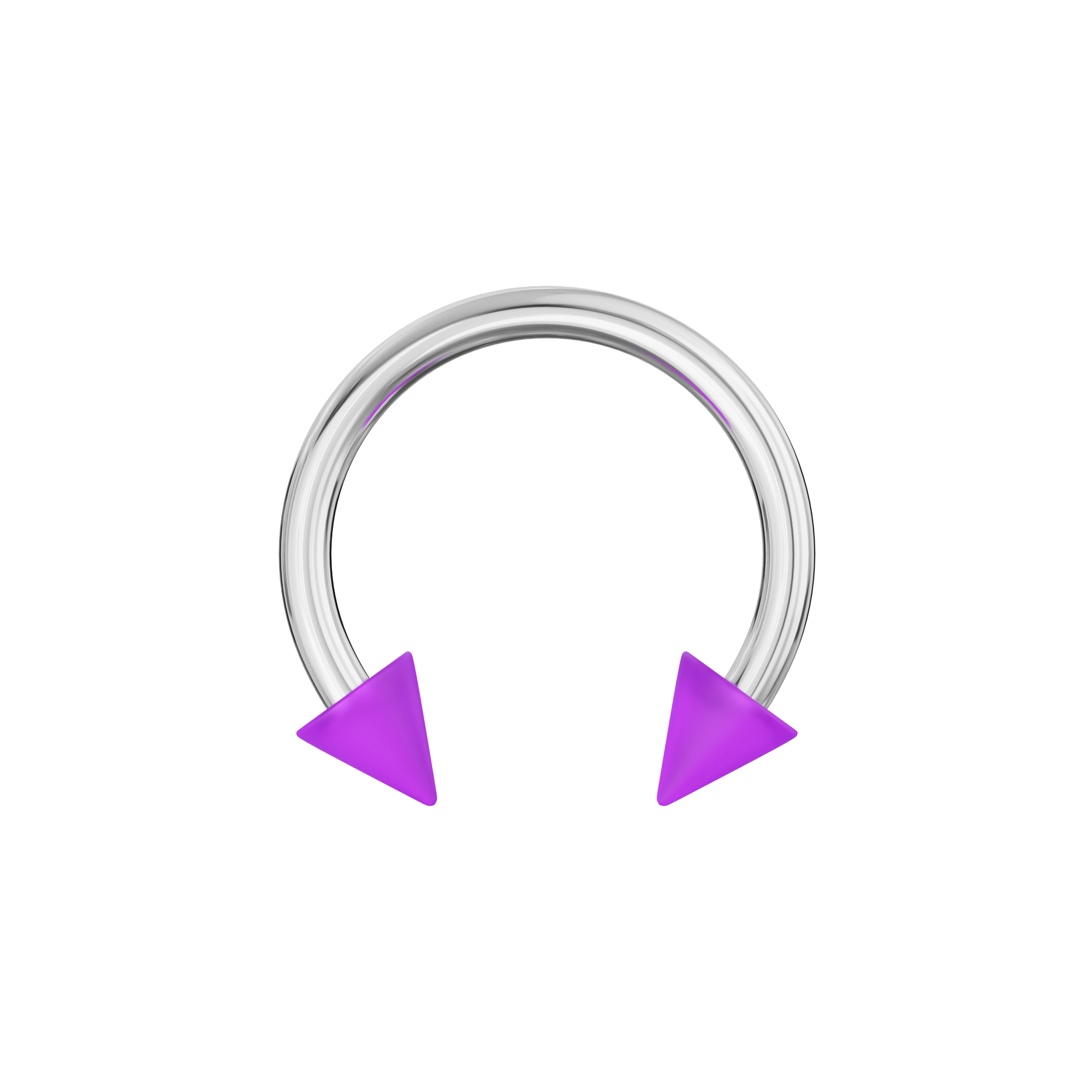 316L Surgical Steel Circular Barbell With 5 Colour UV Cones (Pack of 10) - Monster Piercing