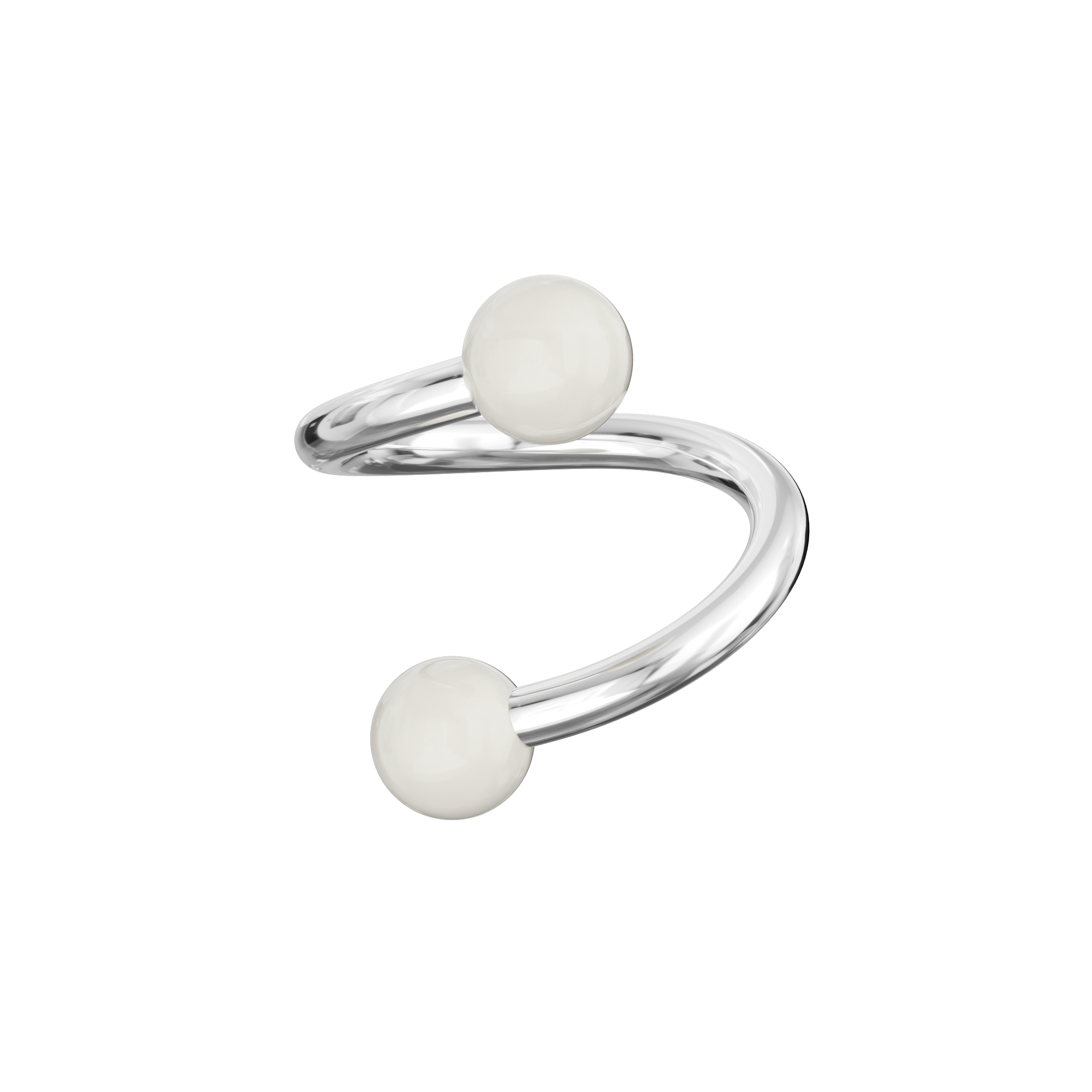 316L Surgical Steel Twisted Barbell With Pastel UV Balls (Pack of 10) - Monster Piercing