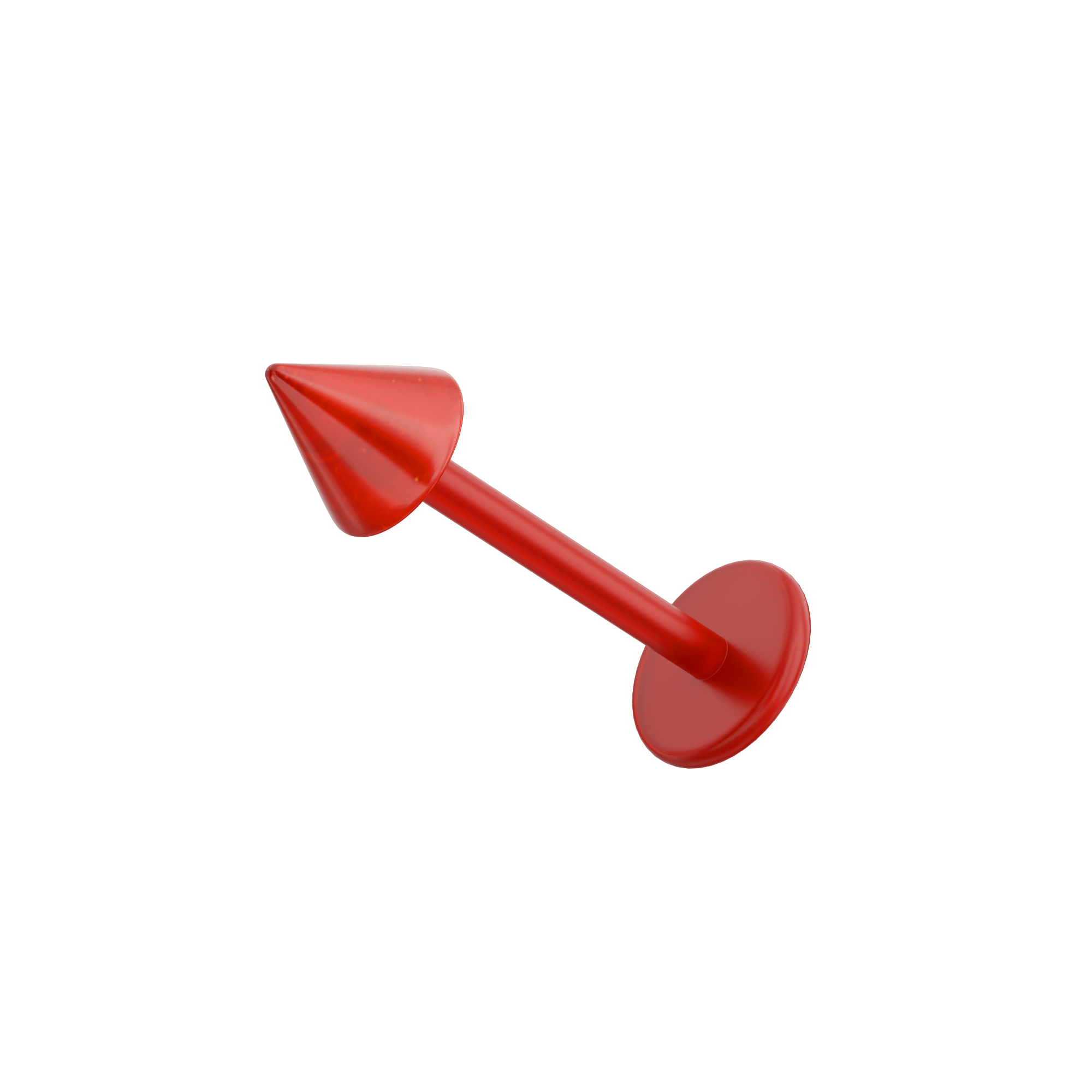 Red UV Labret with Primary Colour UV Cone (Pack of 10) - Monster Piercing