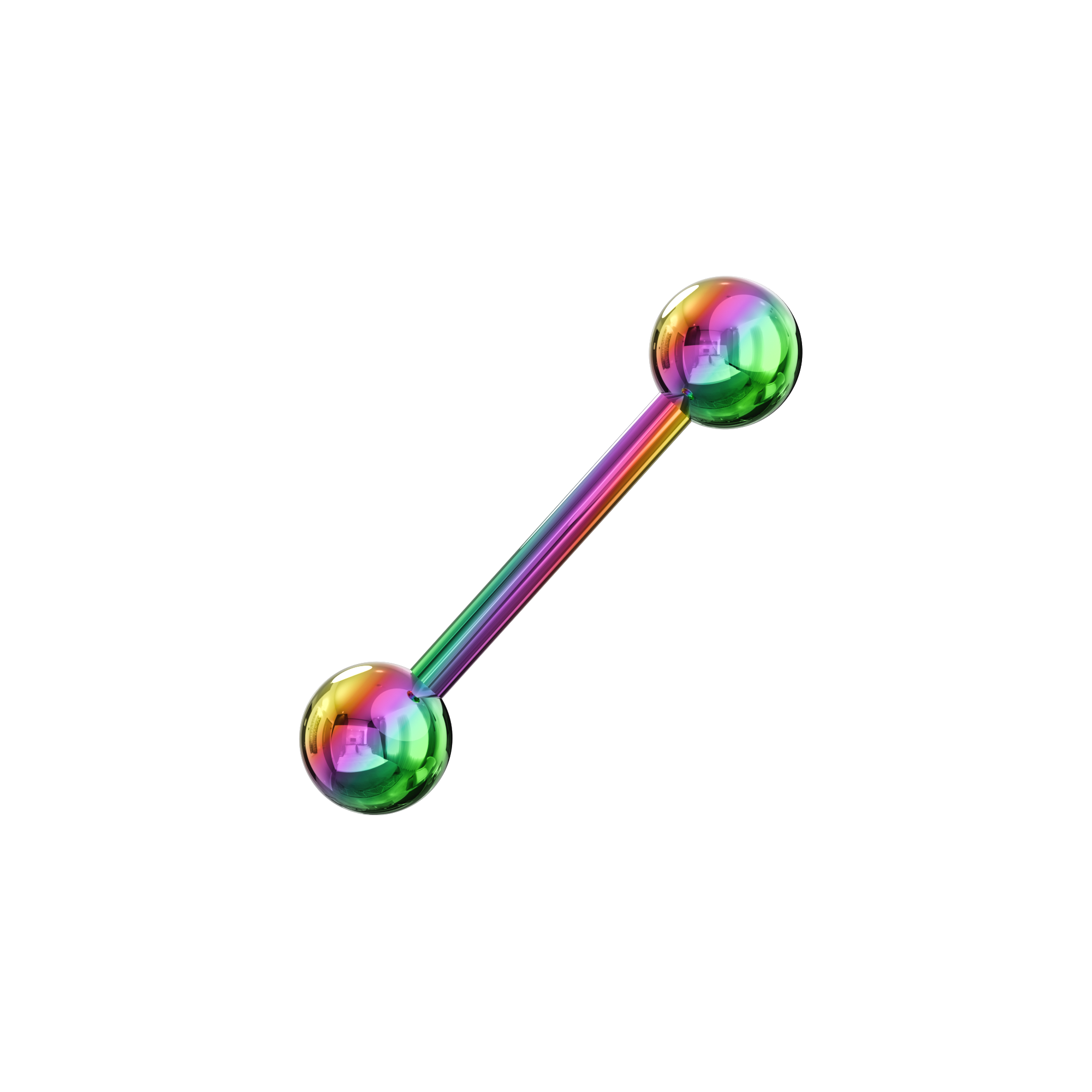 316L Surgical Steel Anodised Tongue Barbell with Ball - Monster Piercing
