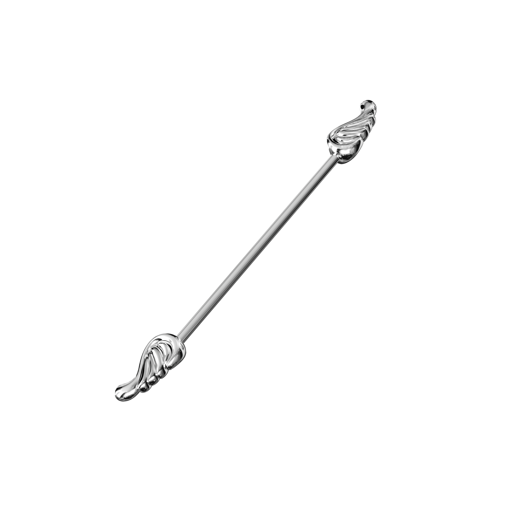 316L Surgical Steel Wing-End Industrial Barbell - Monster Piercing