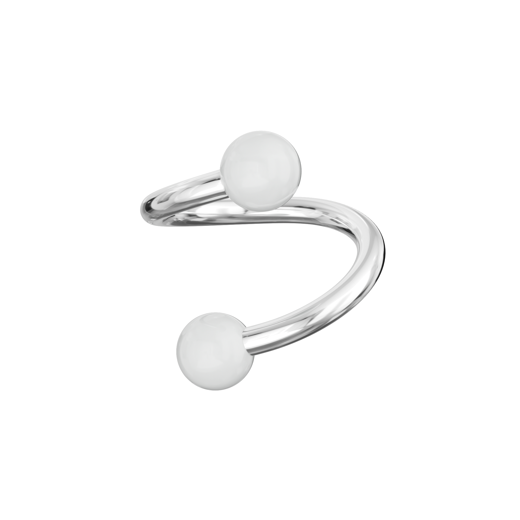 316L Surgical Steel Twisted Barbell With Pastel UV Balls (Pack of 10) - Monster Piercing