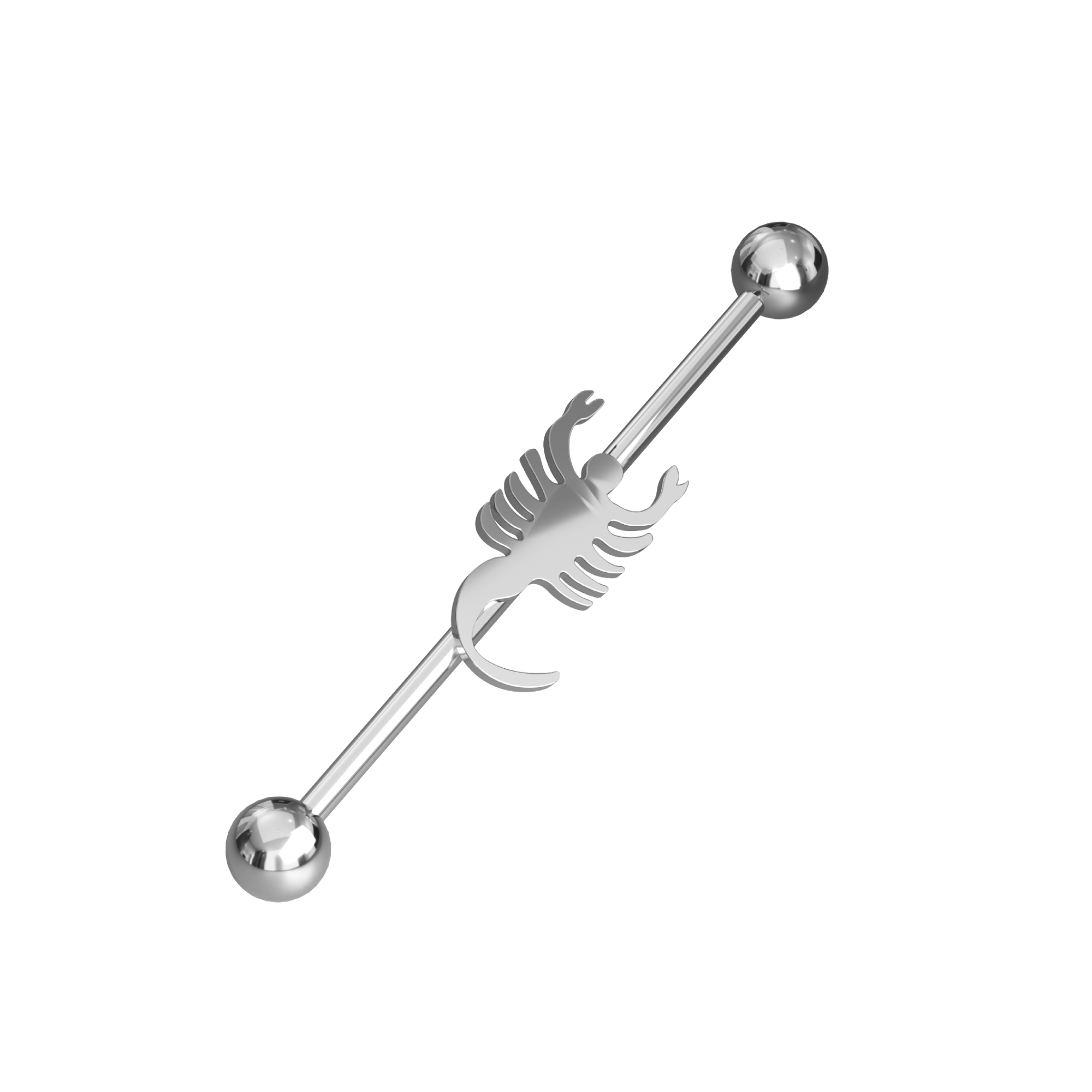 316L Surgical Steel Scorpion Industrial Barbell - Monster Piercing