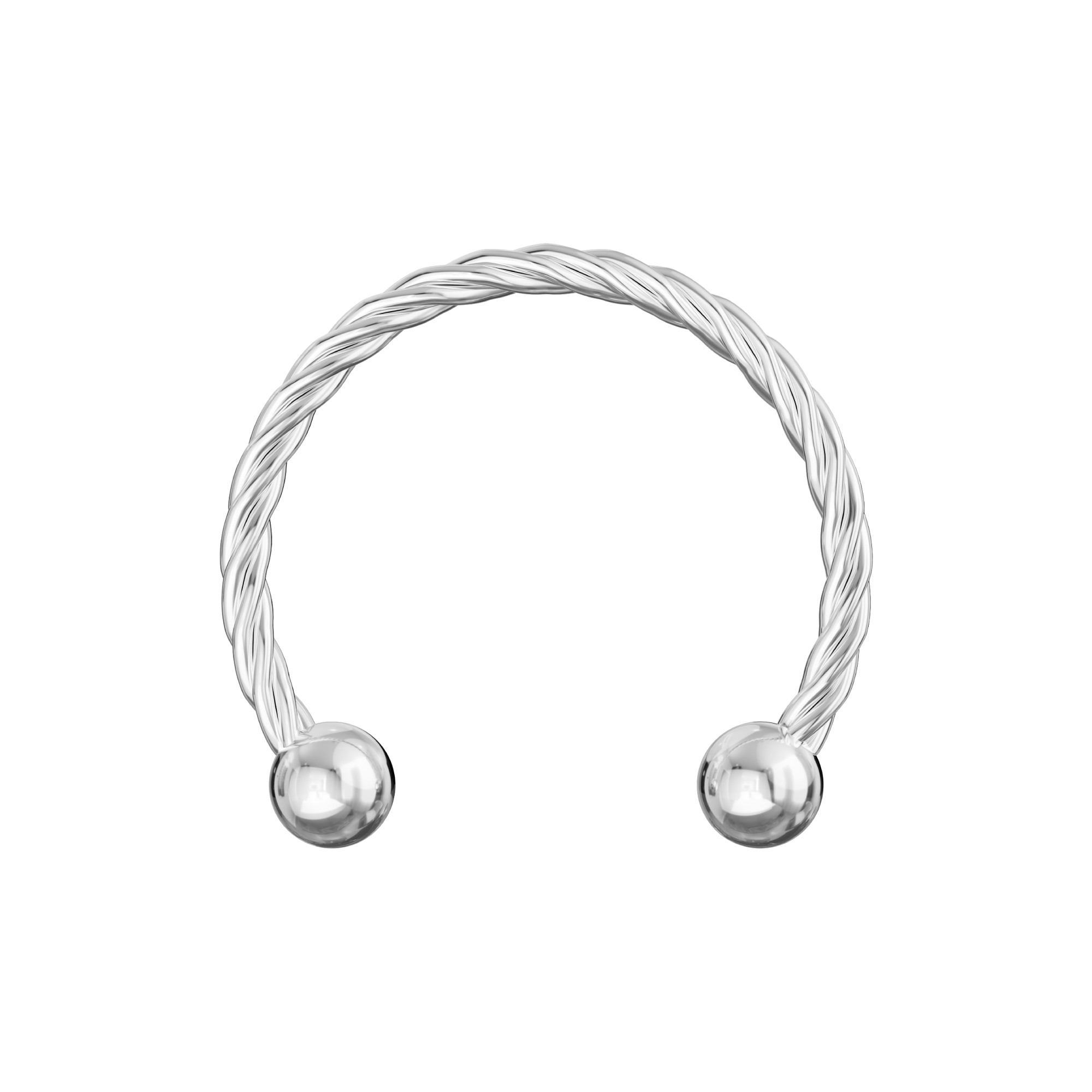 316L Surgical Steel Flexible Surgical Steel Twisted Circular Barbell - Monster Piercing