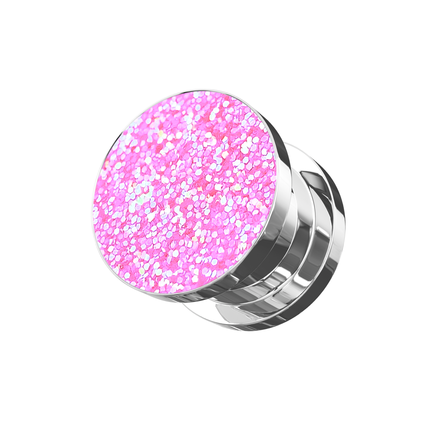 316L Surgical Steel Glittering Coloured Screw Fit Flesh Tunnel - Monster Piercing