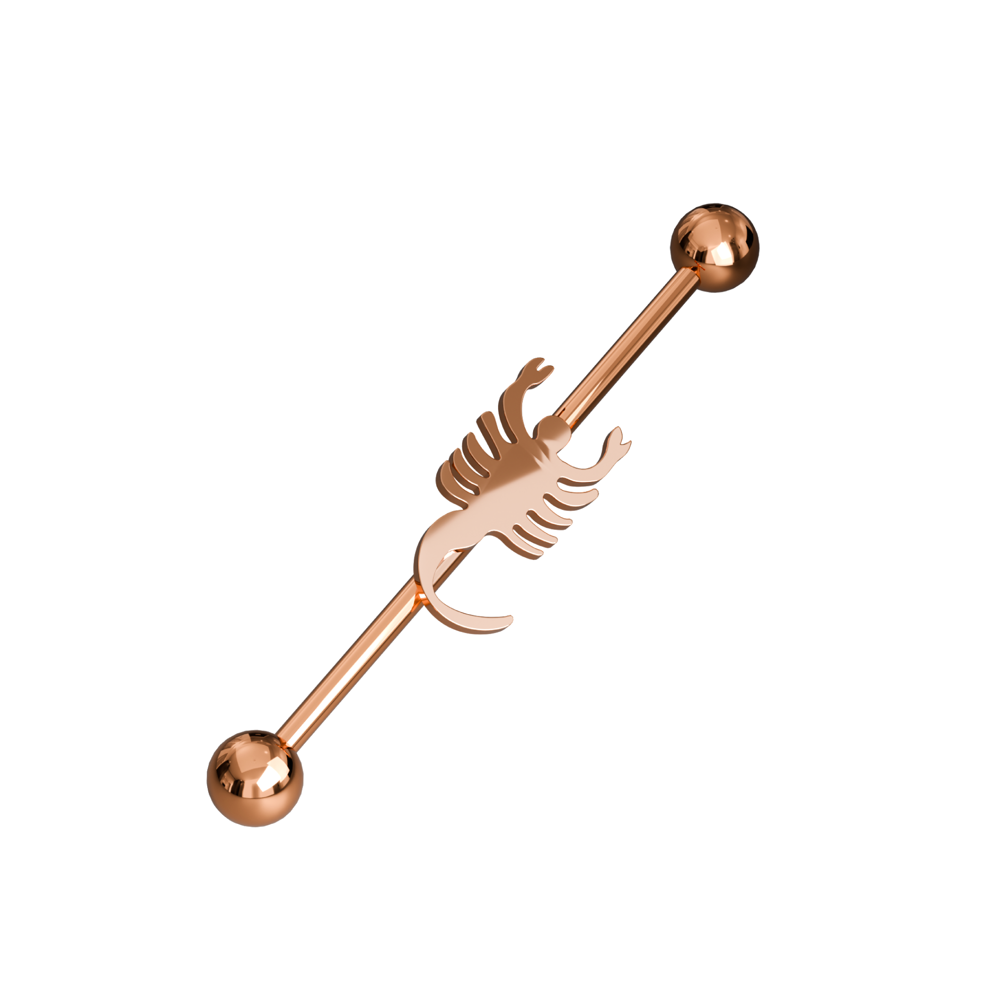 316L Surgical Steel Scorpion Industrial Barbell - Monster Piercing