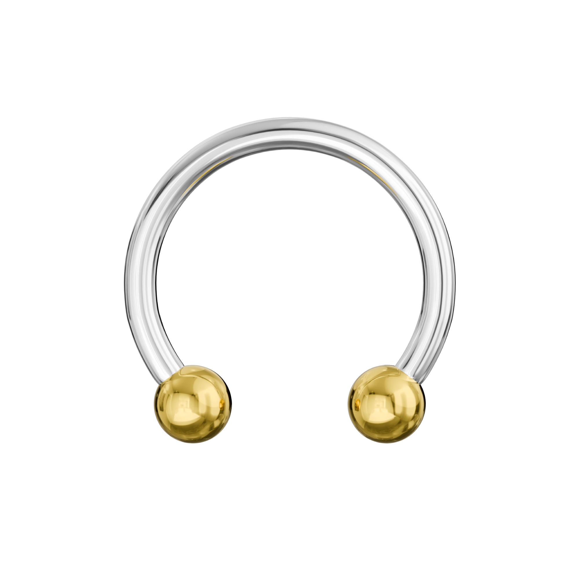 316L Surgical Steel Circular Barbell with Anodised Ball - Monster Piercing