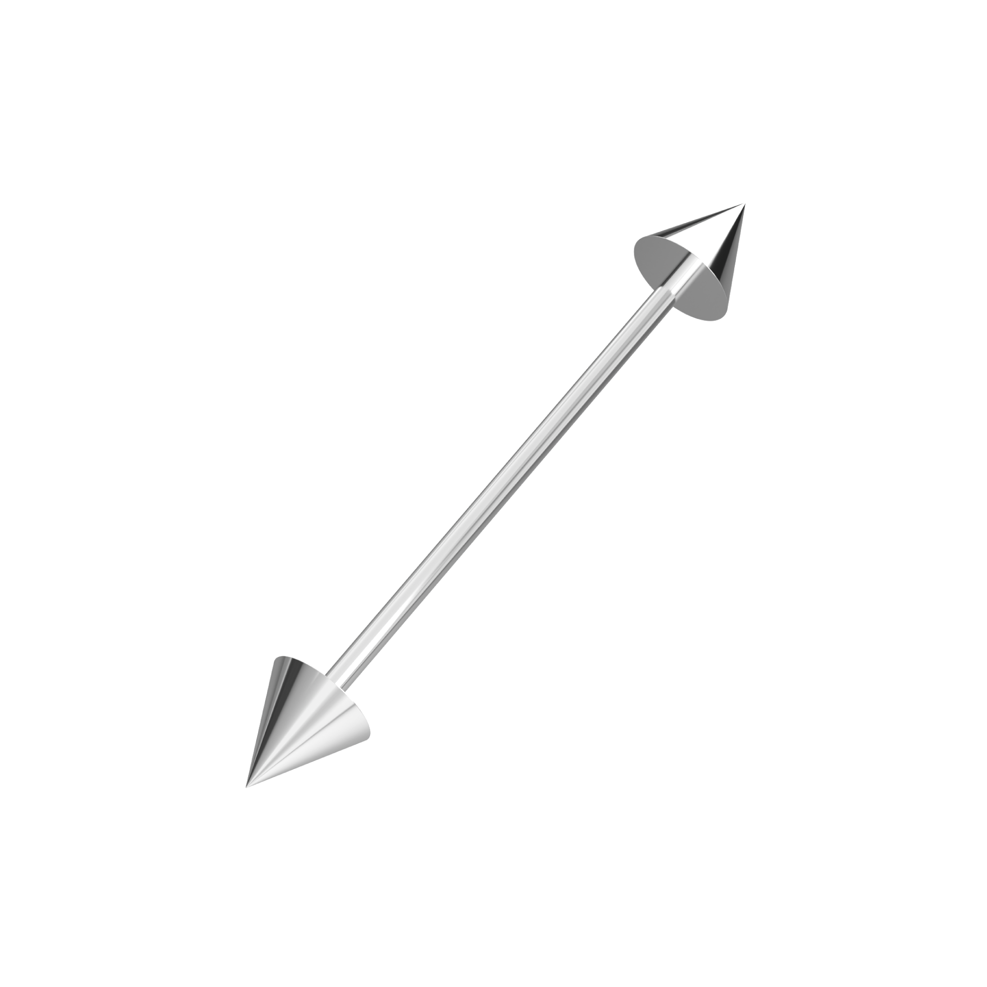 316L Surgical Steel Industrial Straight Barbell With Cone - Monster Piercing