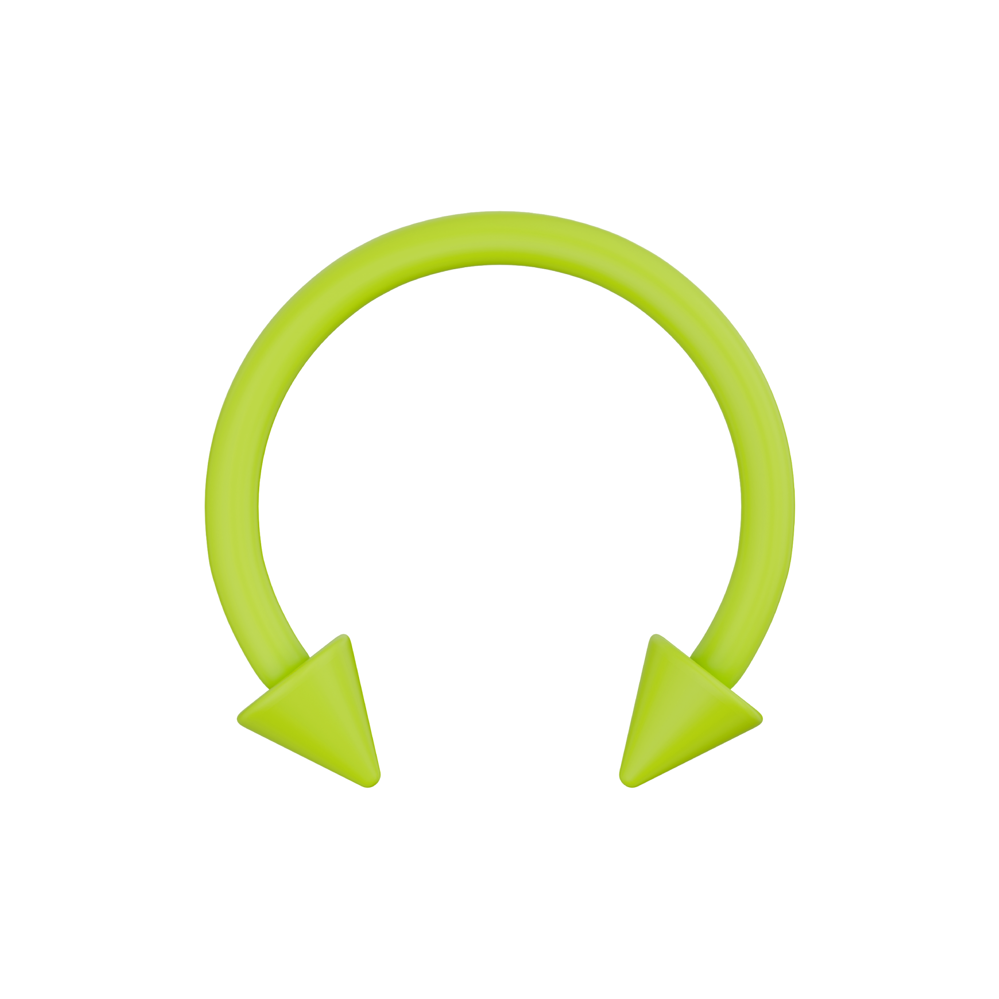 316L Surgical Steel Neon Coloured Circular Barbell with Cone - Monster Piercing