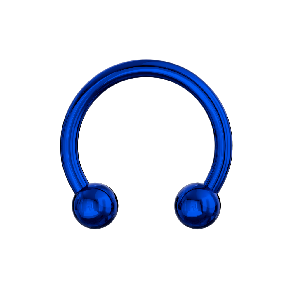 316L Surgical Steel Anodised Horseshoe CBB with Ball - Monster Piercing
