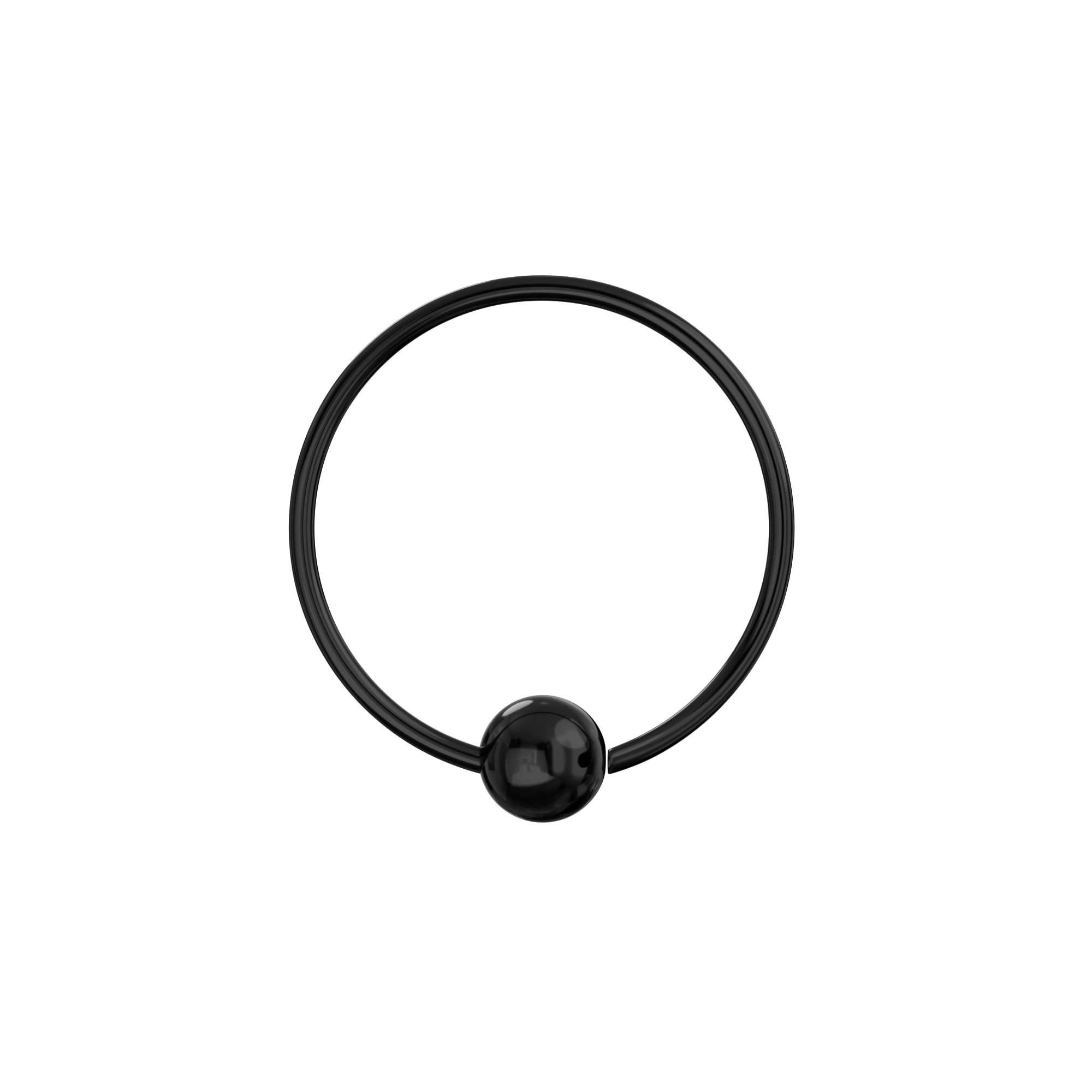 Black PVD Surgical Steel Flexible BCR Piercing - Monster Piercing