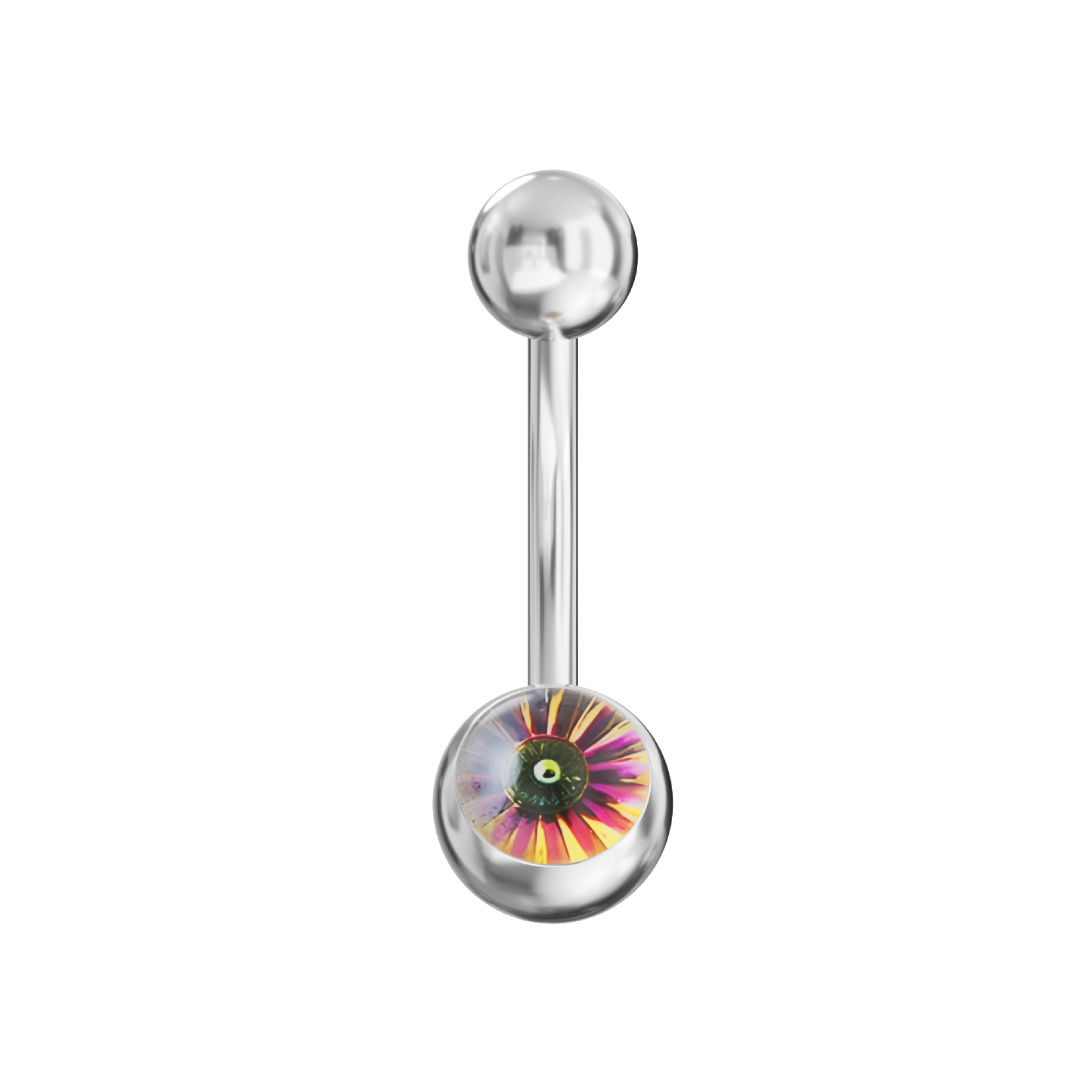316L Steel Tiger Eye Belly Banana - Monster Piercing