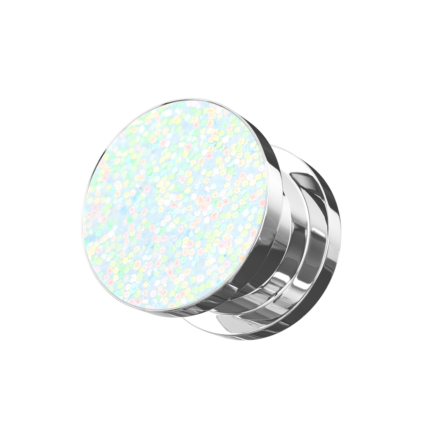 316L Surgical Steel Glittering Coloured Screw Fit Flesh Tunnel - Monster Piercing