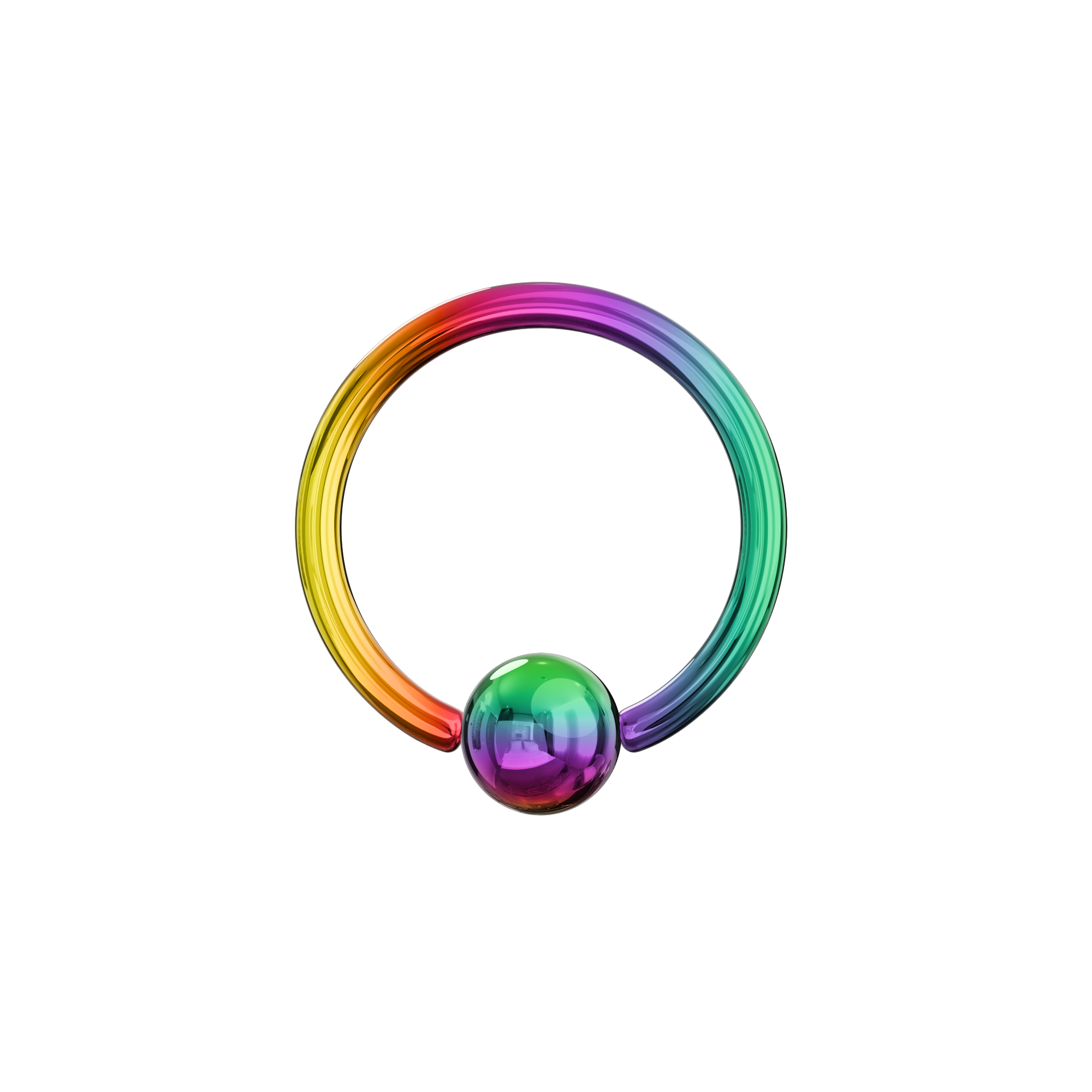 Surgical Steel Anodised BCR Ring - Monster Piercing