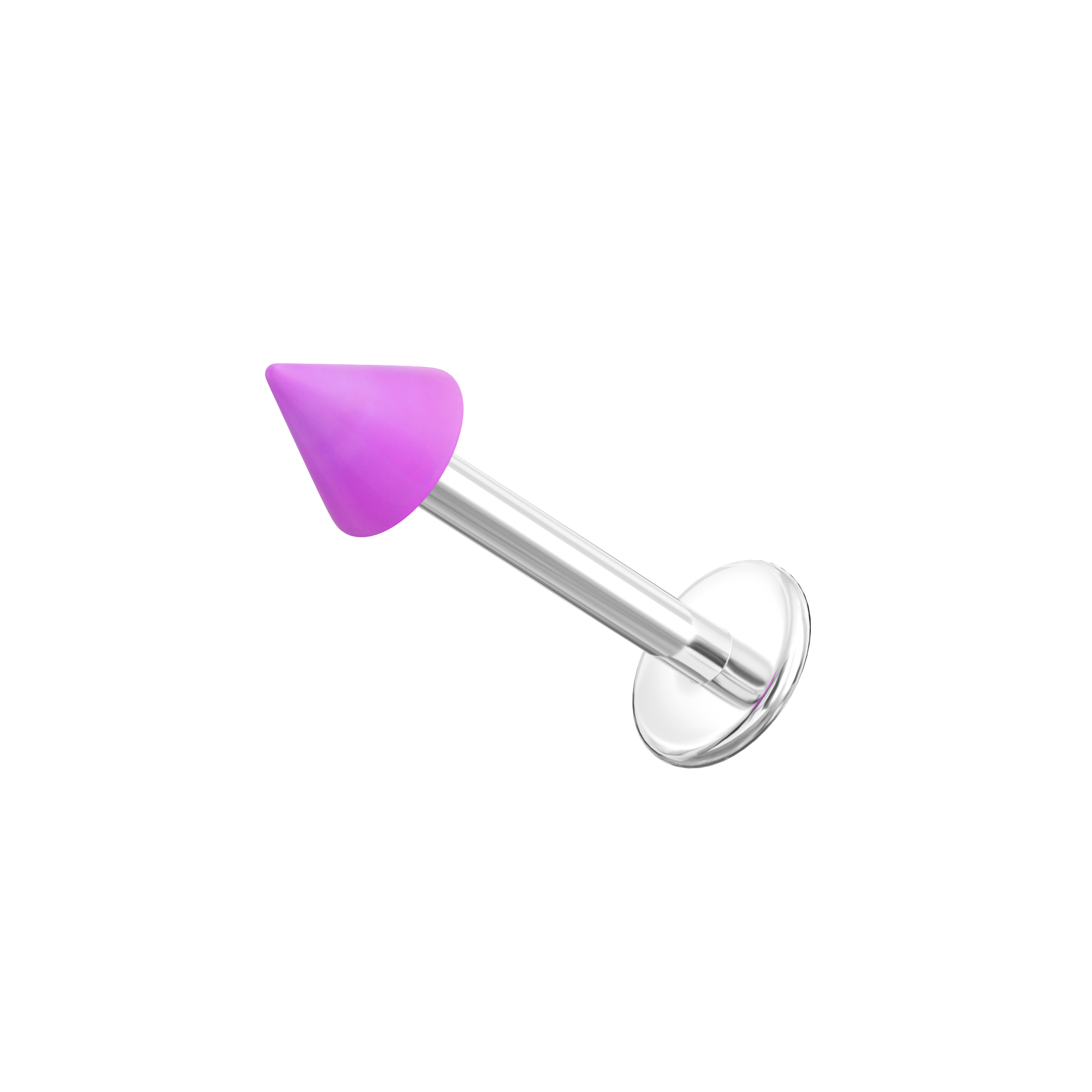 Steel Labret with Pastel Traditional UV Cone (Pack of 10) - Monster Piercing