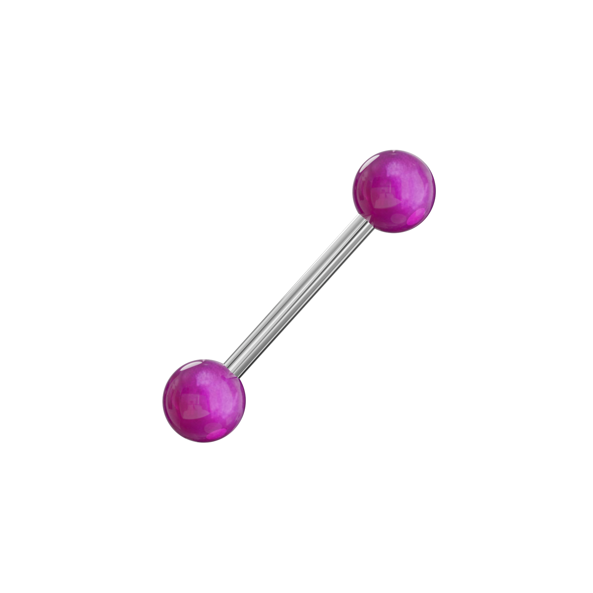 Steel Tongue Barbell Plained UV Balls (Pack of 10) - Monster Piercing