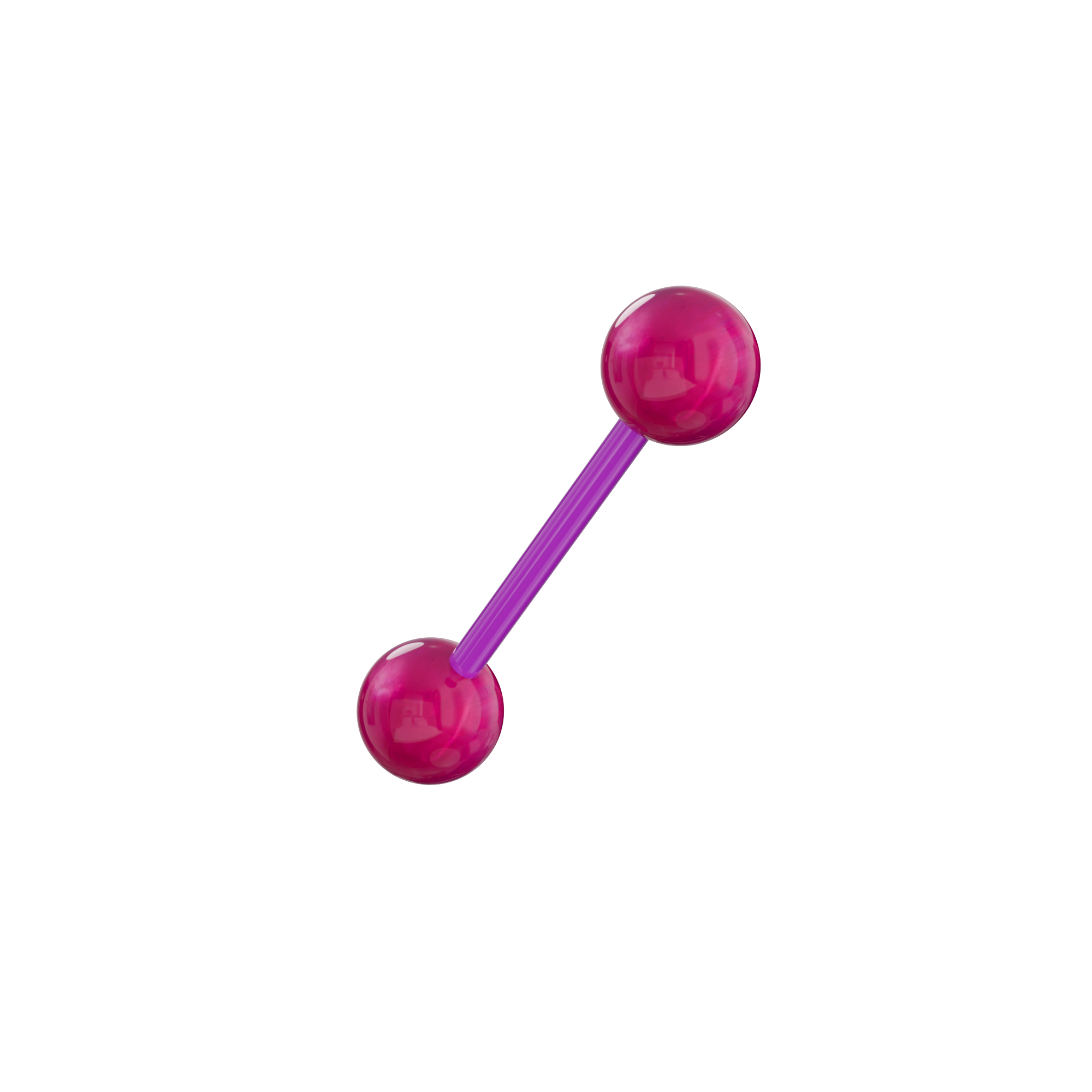 Multi-Coloured Bar with Simple UV Ball (Pack of 10) - Monster Piercing