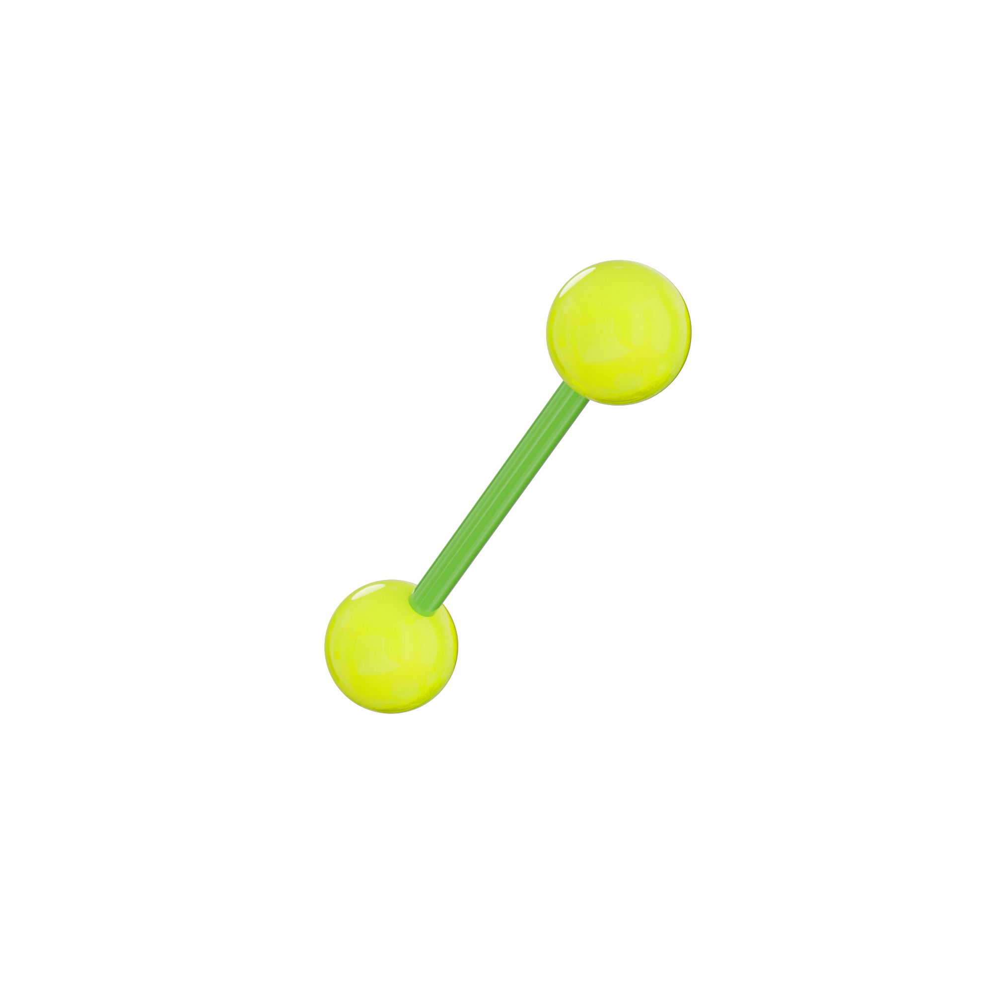 Multi-Coloured Bar with Simple UV Ball (Pack of 10) - Monster Piercing