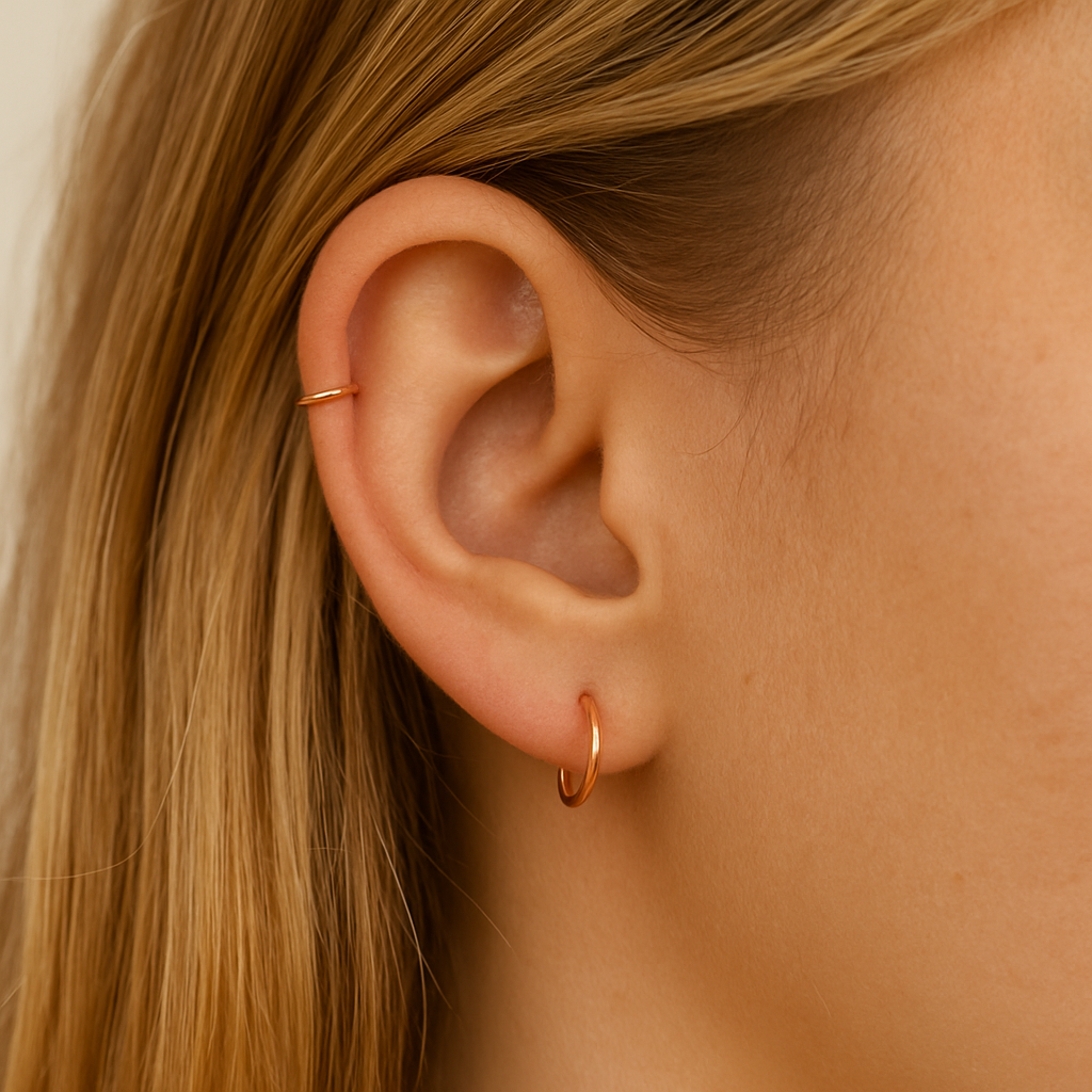 9K Gold Classic Hinged Segment Clicker Ring - Monster Piercing