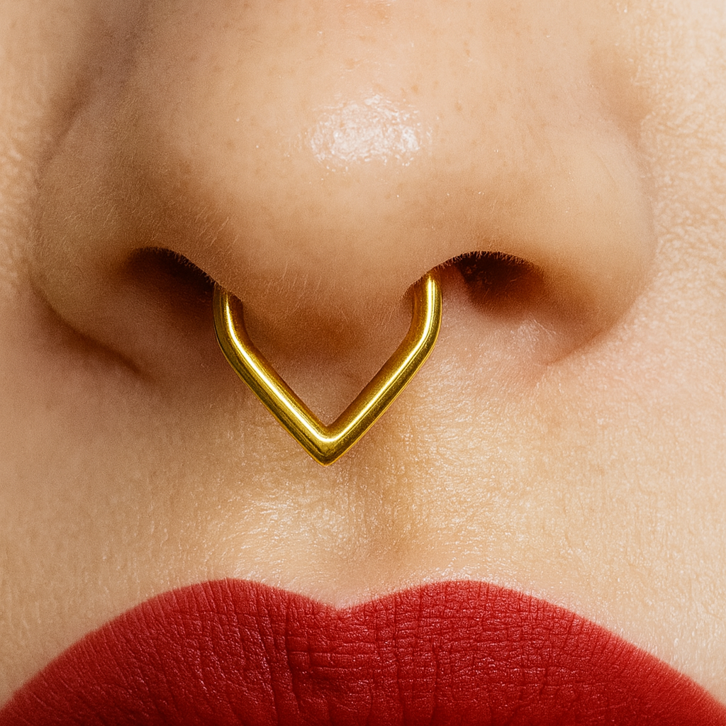 9K Gold Triangle Hinged Segment Clicker - Monster Piercing