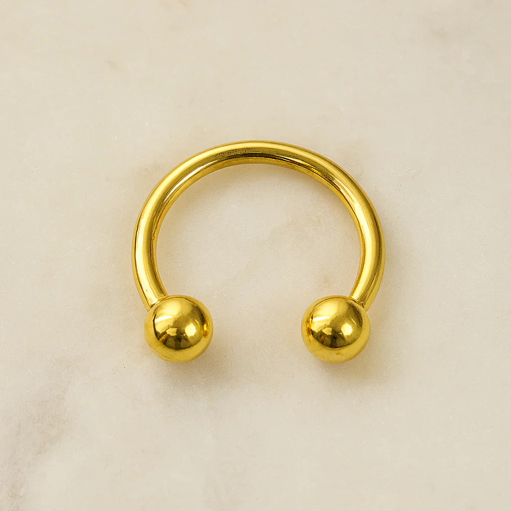316L Surgical Steel Anodised Horseshoe CBB with Ball - Monster Piercing