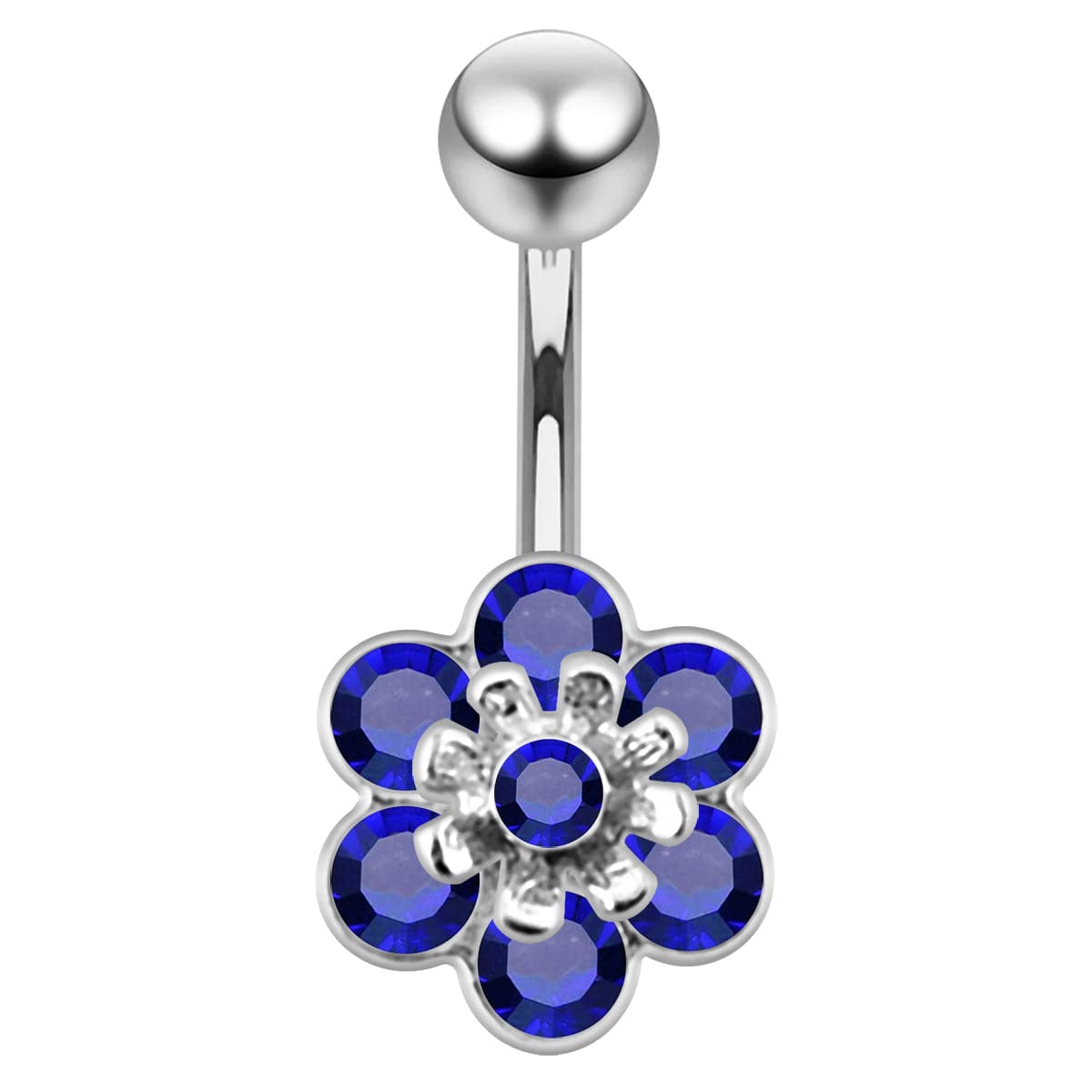Jeweled Flower Navel Belly Banana - Monster Piercing