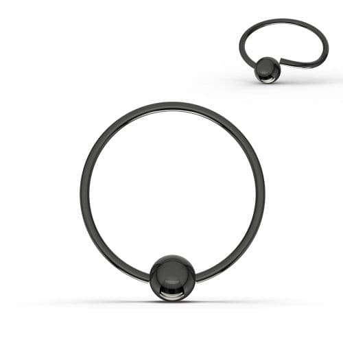 Black PVD Surgical Steel Flexible BCR Piercing - Monster Piercing