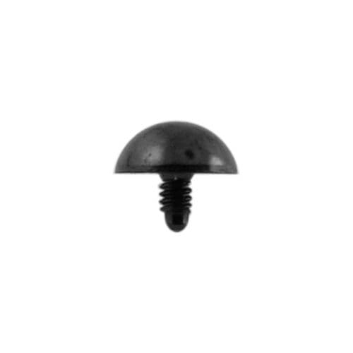 316L Surgical Steel Black Half Ball Dermal Anchor Tops - Monster Piercing