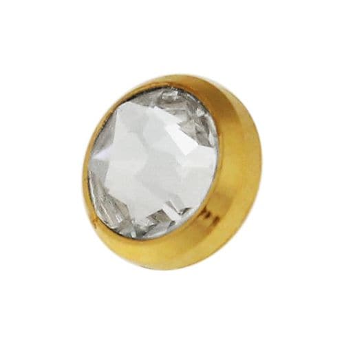 Flat Stone PVD Anodized Dermal Anchor Tops - Monster Piercing