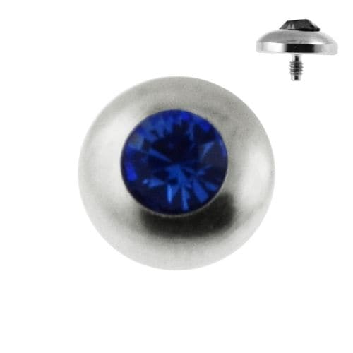 Bezel Set Jeweled Dermal Anchor Tops - Monster Piercing