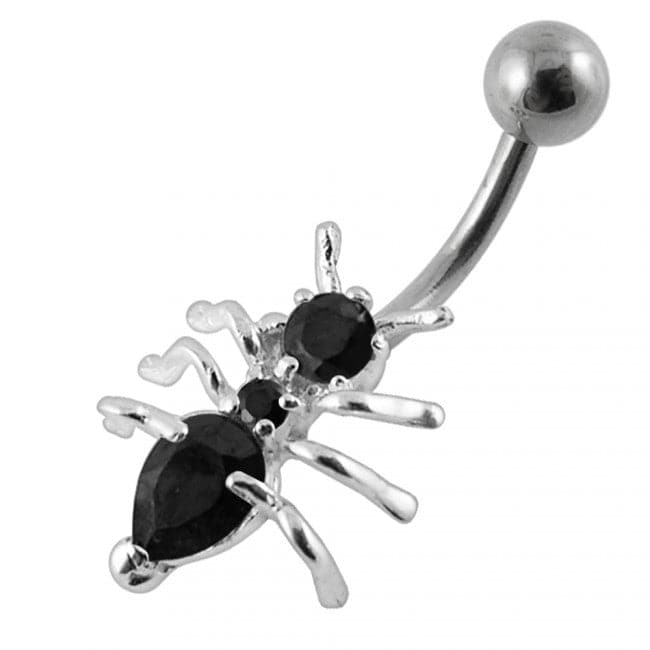 Jewelled Ant Non-Moving Belly Ring - Monster Piercing