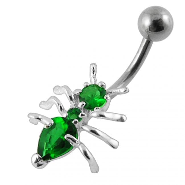 Jewelled Ant Non-Moving Belly Ring - Monster Piercing