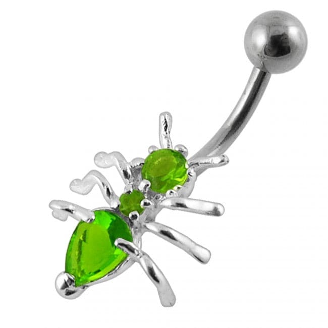 Jewelled Ant Non-Moving Belly Ring - Monster Piercing