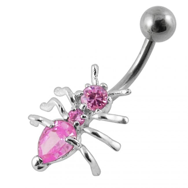 Jewelled Ant Non-Moving Belly Ring - Monster Piercing