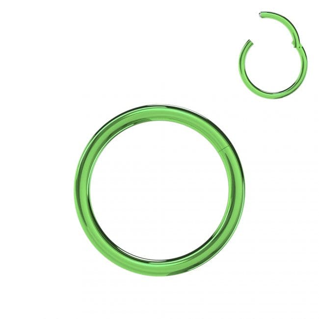 316L Surgical Steel 14G Hinged Segment Clicker Ring - Monster Piercing