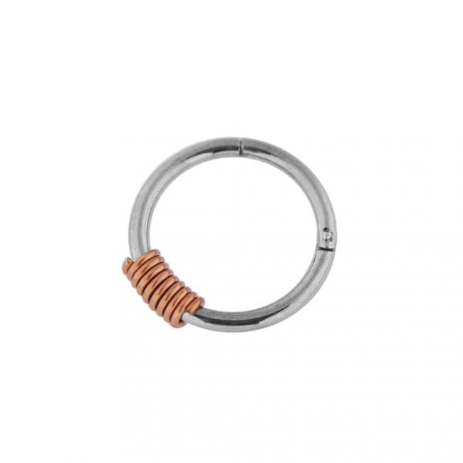 316L Surgical Steel Hinged Segment Ring with Spring - Monster Piercing