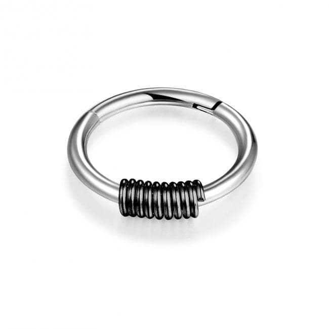 316L Surgical Steel Hinged Segment Ring with Spring - Monster Piercing
