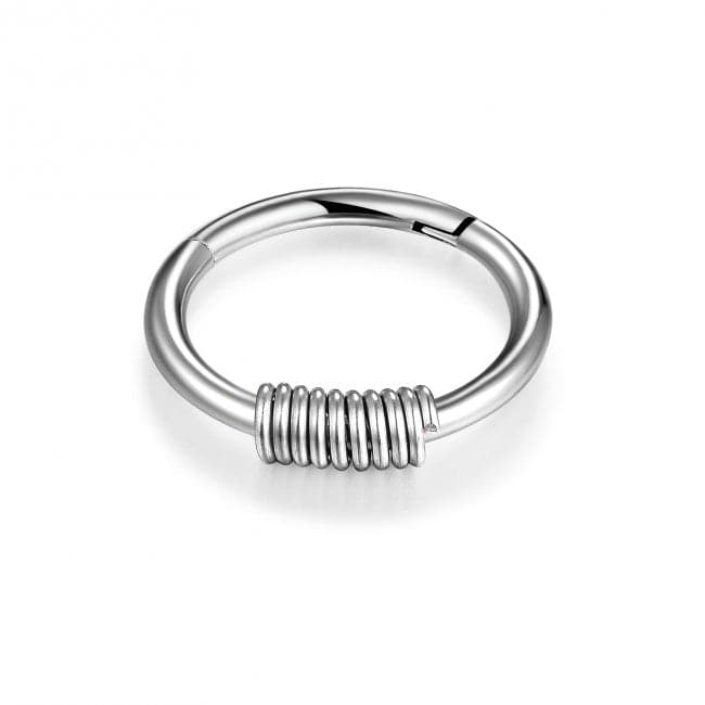 316L Surgical Steel Hinged Segment Ring with Spring - Monster Piercing