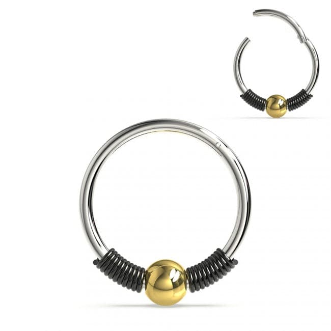 Surgical Steel 18G BCR Hinged Segment Ring - Monster Piercing