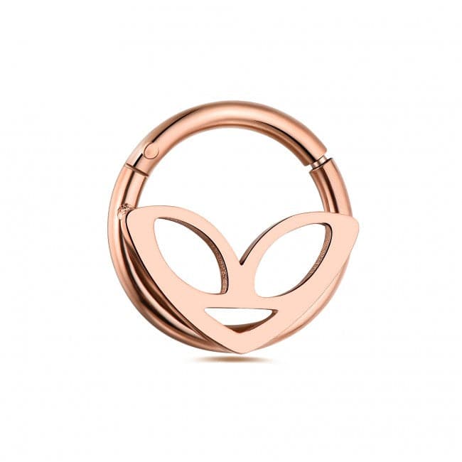 316L Surgical Steel Alien Head Hinged Segment Clicker Ring - Monster Piercing