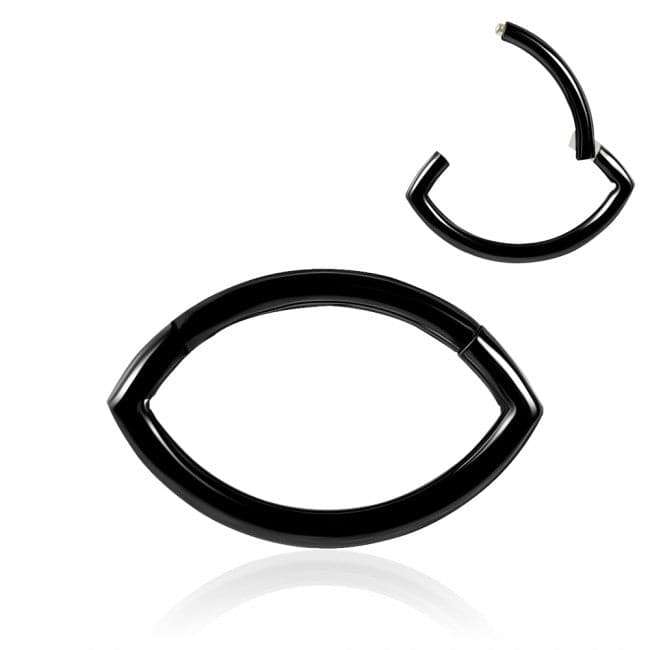 316L Surgical Steel Oval Classic Hinged Segment Clicker Ring - Monster Piercing