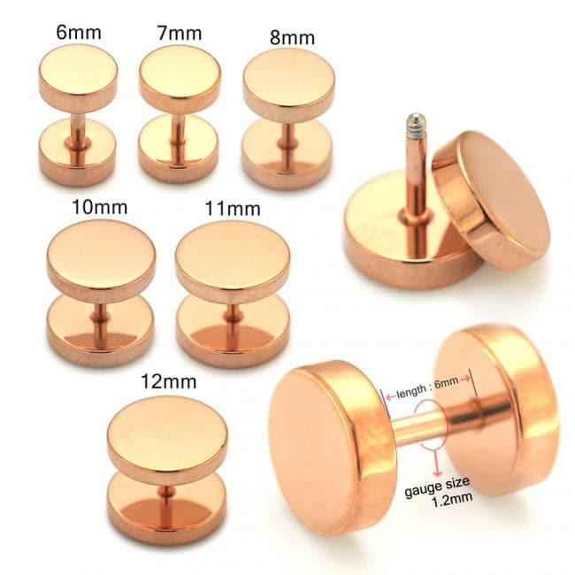 316L Surgical Steel Fake Drum Plated Ear Plug - Monster Piercing