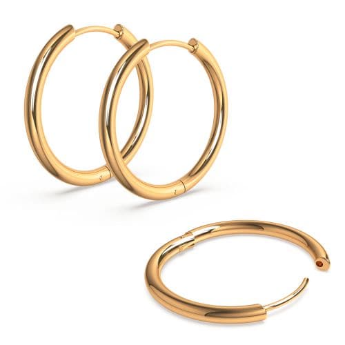 316L Surgical Steel Hinged Sleeper Hoop Rings - Monster Piercing