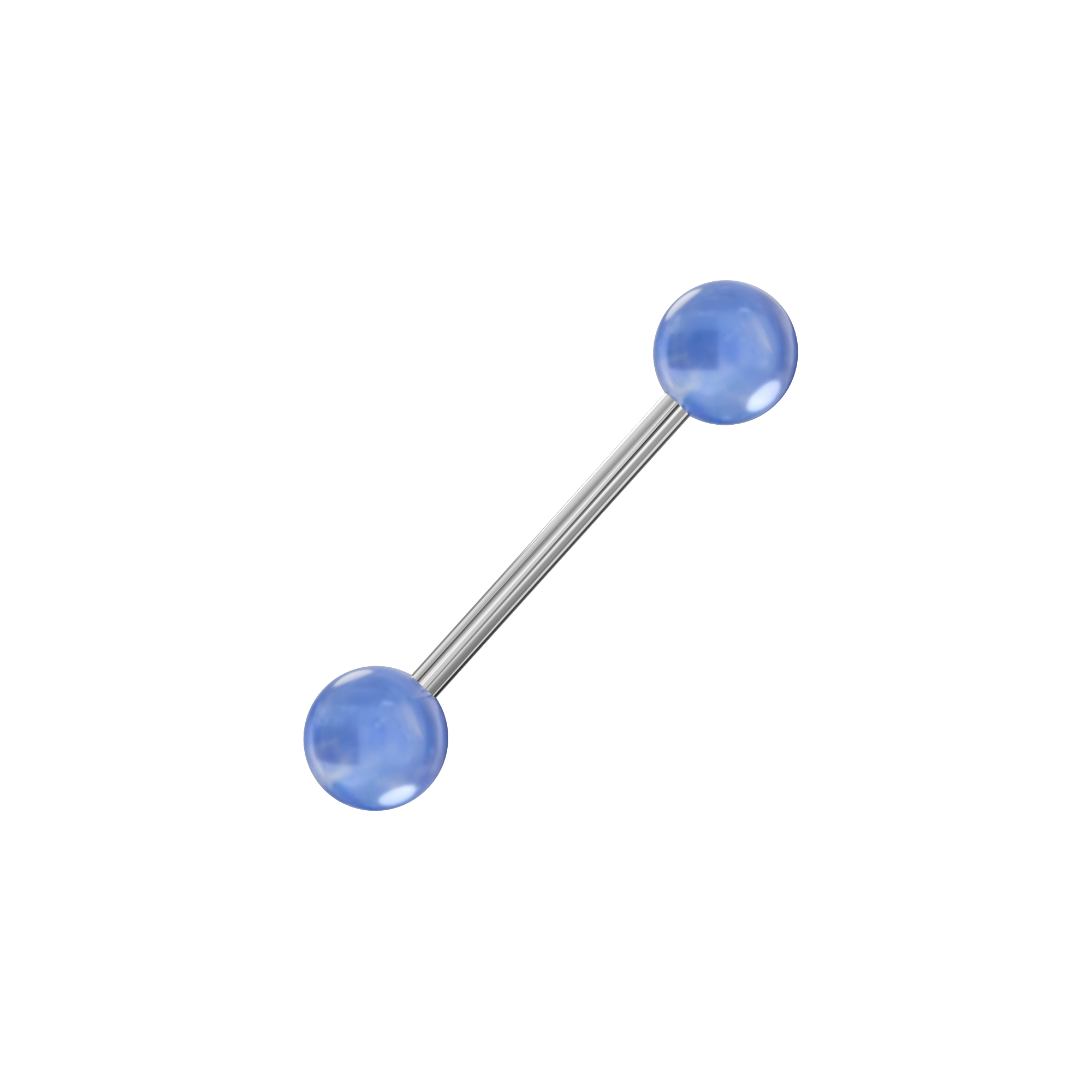 Steel Tongue Barbell with Plain UV Balls (Pack of 10) - Monster Piercing