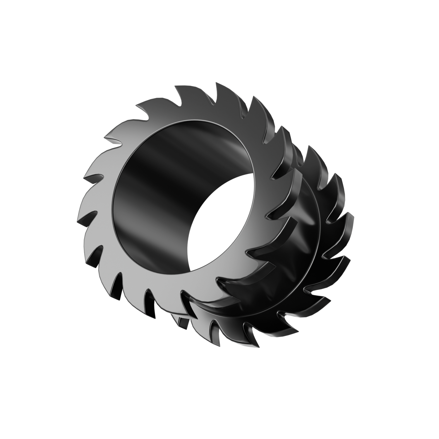 Anodised Saw Blade Screw Fit Flesh Tunnel - Monster Piercing